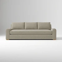 Hadley 86" Sofa Bench, Deluxe Velvet, Frost Gray, Al