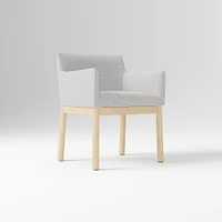 Hargrove Arm Chair, Ydlw, Alabaster, Cool Walnut