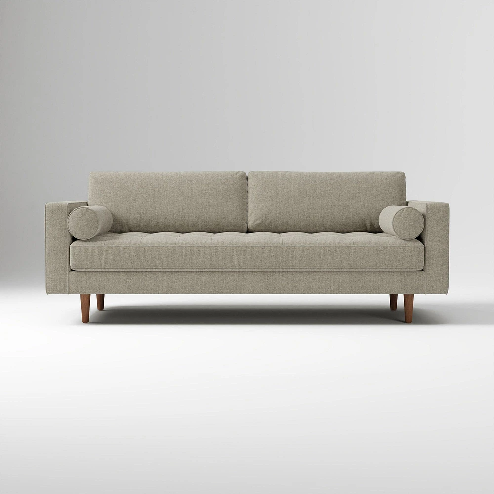 Dennes 72 Sofa DWN MT Twill Camel Walnut