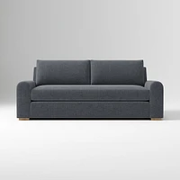 Hadley 86" Sofa Bench, Deluxe Velvet, Frost Gray, Al