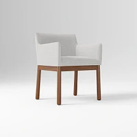 Hargrove Arm Chair, Ydlw, Alabaster, Cool Walnut