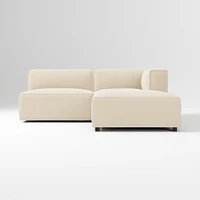 Remi Ottoman, Memory Foam, Yarn Dyed Linen Weave, Alabaster, Concealed Support