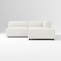 Remi Ottoman, Memory Foam, Yarn Dyed Linen Weave, Alabaster, Concealed Support