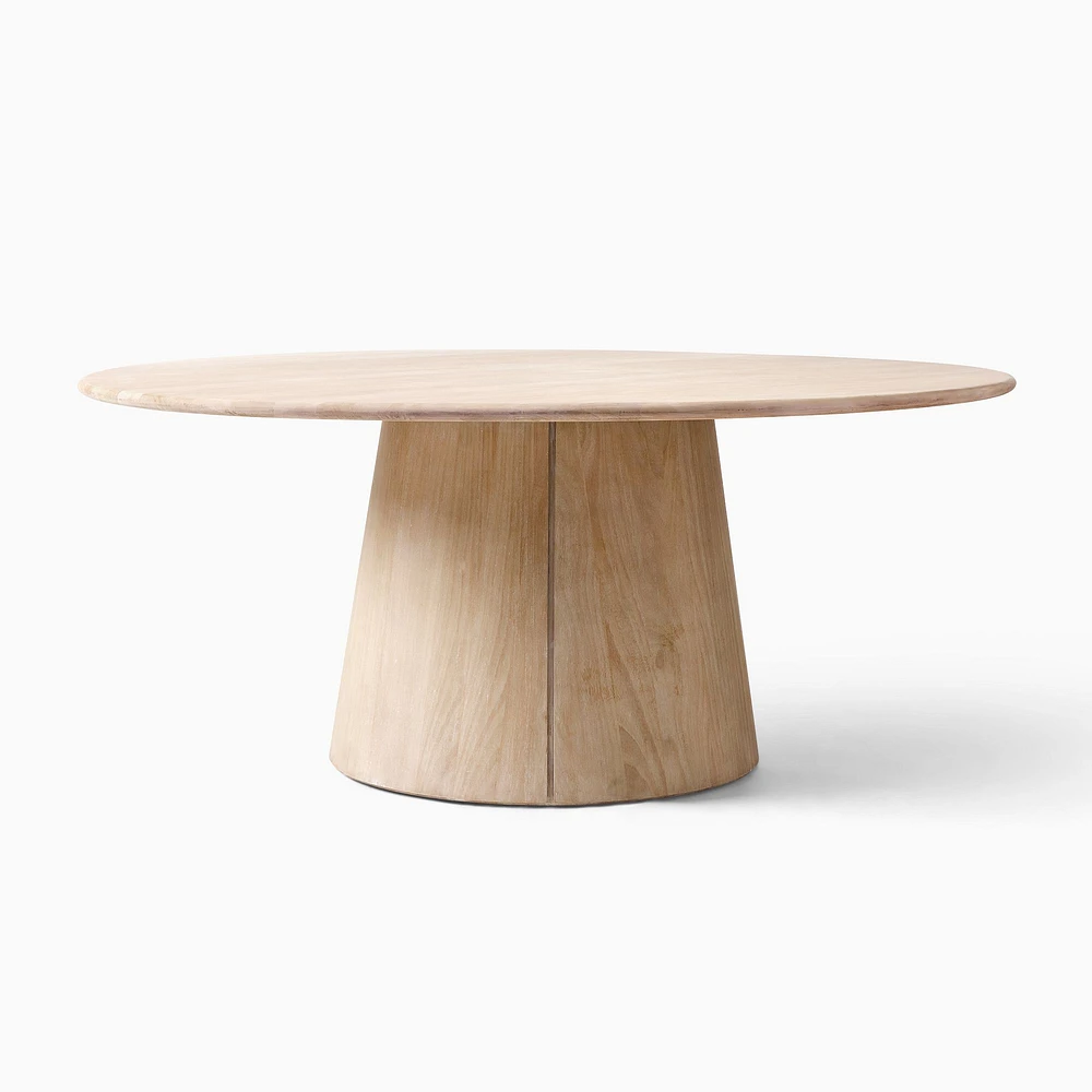 Anton Solid Wood 48" Round Table, Wood, Burnt Wax