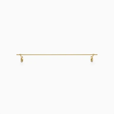 Agnes Bath Hardware, Towel Bar, 18 Inch Length, Metal, Antique Brass