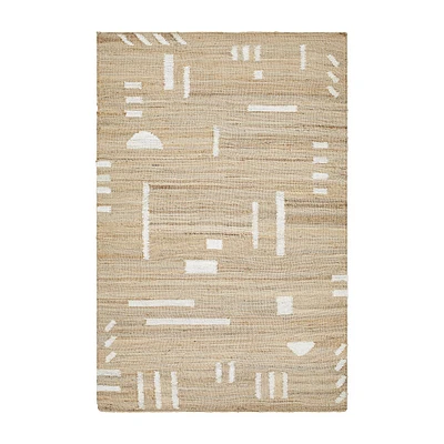 Kit Handwoven Jute Rug, 5'x7.5', Natural