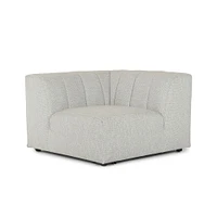 Channeled Back Outdoor Sectional, Corner, Faye Ash