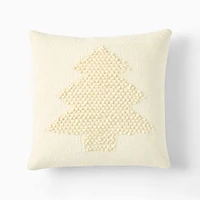 Looped Trees Pillow Cover, 18x18, Alabaster