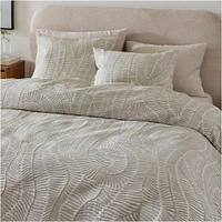 Trailing Fern Matelasse Full/Queen Duvet, White