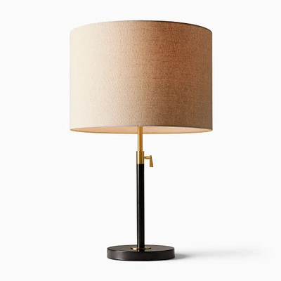 Telescoping Table Lamp Two-Tone Natural Linen (23")