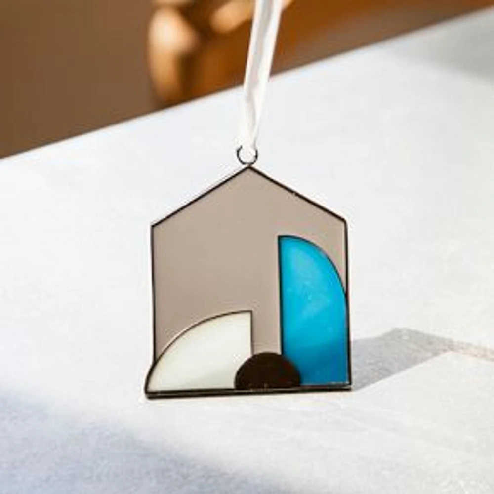 Modern Nativity Ornament, Steel Translucent