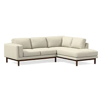 Dekalb 102" Left 2-Piece Bumper Chaise Sectional, Saddle Leather, Nut, Acorn