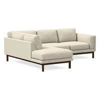Dekalb 102" Left 2-Piece Bumper Chaise Sectional, Saddle Leather, Nut, Acorn