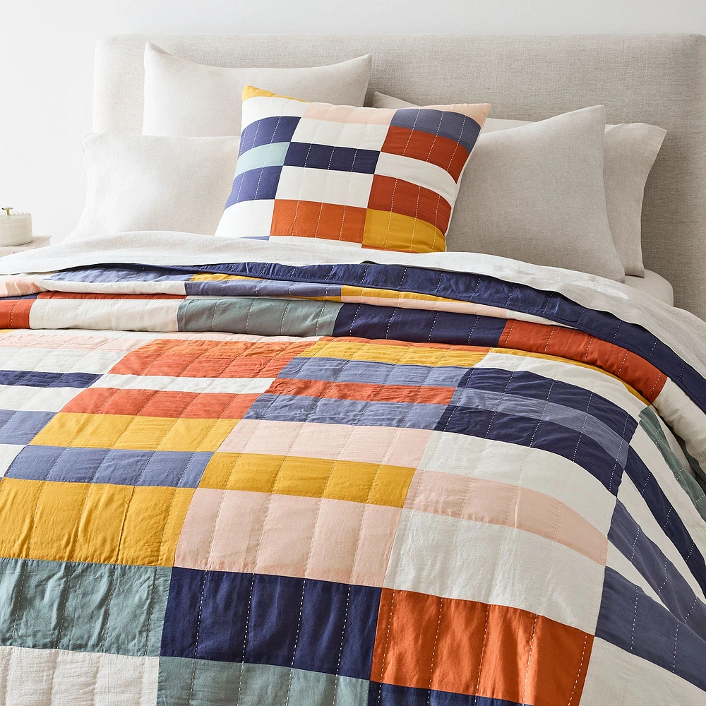 Multi-Check Quilt Bedding - Queen