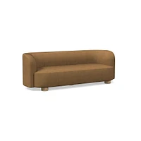 Laurent 76" Sofa, Saddle Leather, Nut, Bld