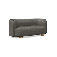 Laurent 76" Sofa, Saddle Leather, Nut, Bld