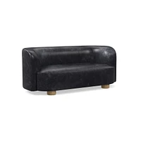 Laurent 76" Sofa, Saddle Leather, Nut, Bld