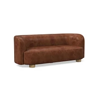 Laurent 76" Sofa, Saddle Leather, Nut, Bld