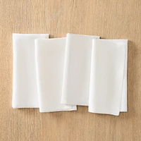 European Linen Napkin, White, 20x20, Set of 4