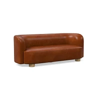 Laurent 76" Sofa, Saddle Leather, Nut, Bld
