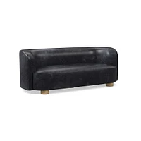 Laurent 76" Sofa, Saddle Leather, Nut, Bld