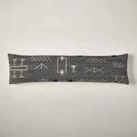 Minimal Moroccan Woven Pillow Cover, 12"x46", Midnight