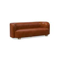 Laurent 76" Sofa, Saddle Leather, Nut, Bld