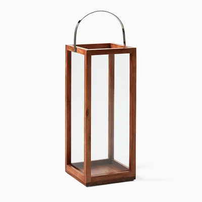 Simple Mango Wood Lantern, Medium