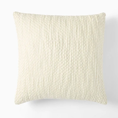 Soft Pebble Pillow Cover, 20x20, Alabaster