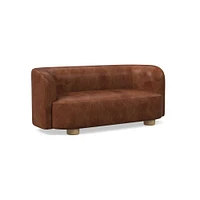 Laurent 76" Sofa, Saddle Leather, Nut, Bld