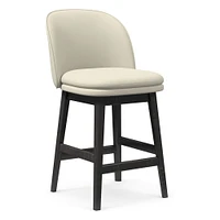Wayne Counter Stool Armless, Saddle Leather, Nut, Cool Walnut
