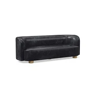 Laurent 76" Sofa, Saddle Leather, Nut, Bld