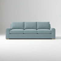 Hadley 86" Sofa Bench, Deluxe Velvet, Frost Gray, Al