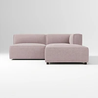 Remi Ottoman, Memory Foam, Yarn Dyed Linen Weave, Alabaster, Concealed Support