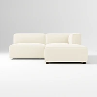 Remi Ottoman, Memory Foam, Yarn Dyed Linen Weave, Alabaster, Concealed Support