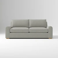 Hadley 86" Sofa Bench, Deluxe Velvet, Frost Gray, Al