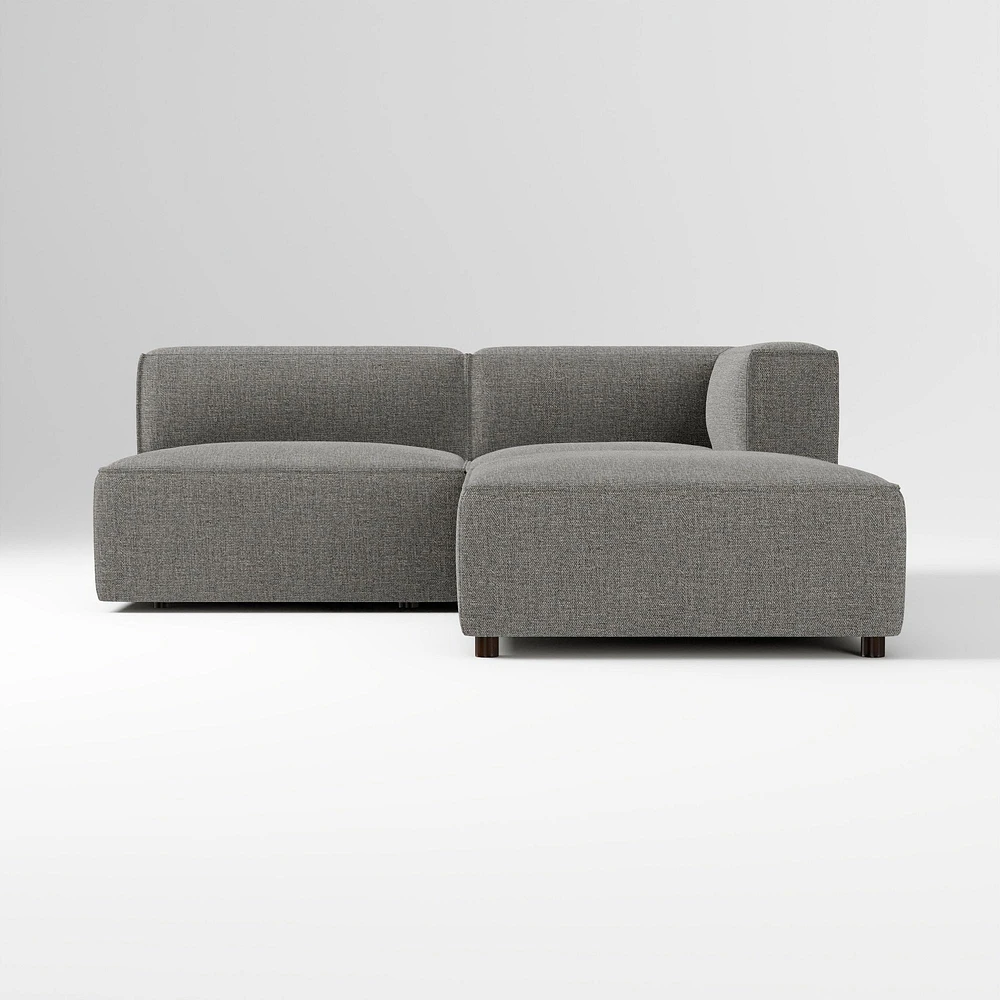 Remi Ottoman, Memory Foam, Yarn Dyed Linen Weave, Alabaster, Concealed Support