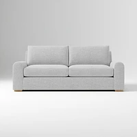 Hadley 86" Sofa Bench, Deluxe Velvet, Frost Gray, Al