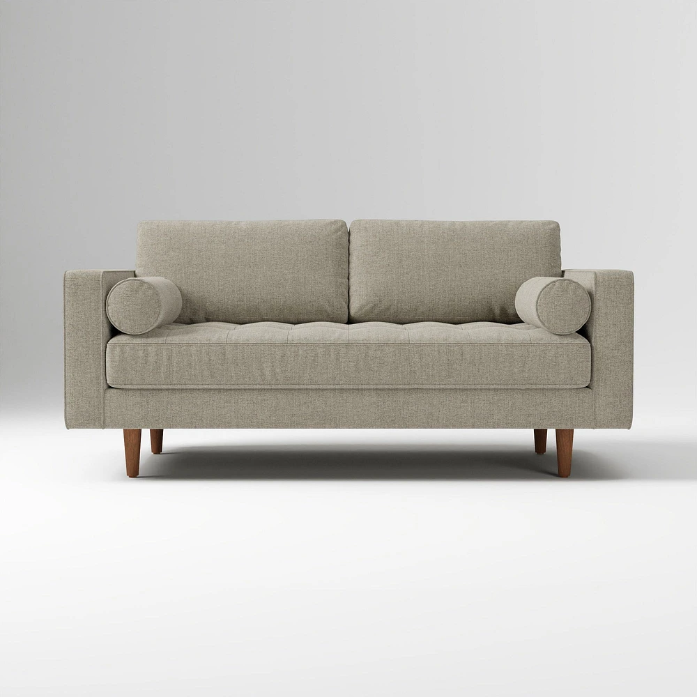 Dennes 72 Sofa DWN MT Twill Camel Walnut