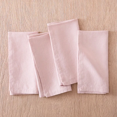 European Linen Napkin, White, 20x20, Set of 4
