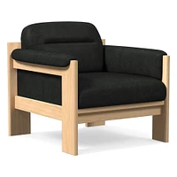 Gunnison Lounge Chair, Saddle Leather Nut, Blonde