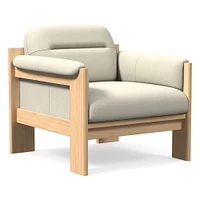 Gunnison Lounge Chair, Saddle Leather Nut, Blonde