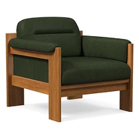 Gunnison Lounge Chair, Saddle Leather Nut, Blonde