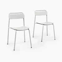 Outdoor Metal Stacking Dining Chair, Lush, Set of 2