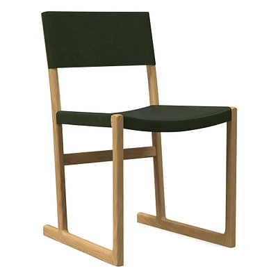 Clyde Leather Dining Chair, Saddle Leather, Nut, Blonde