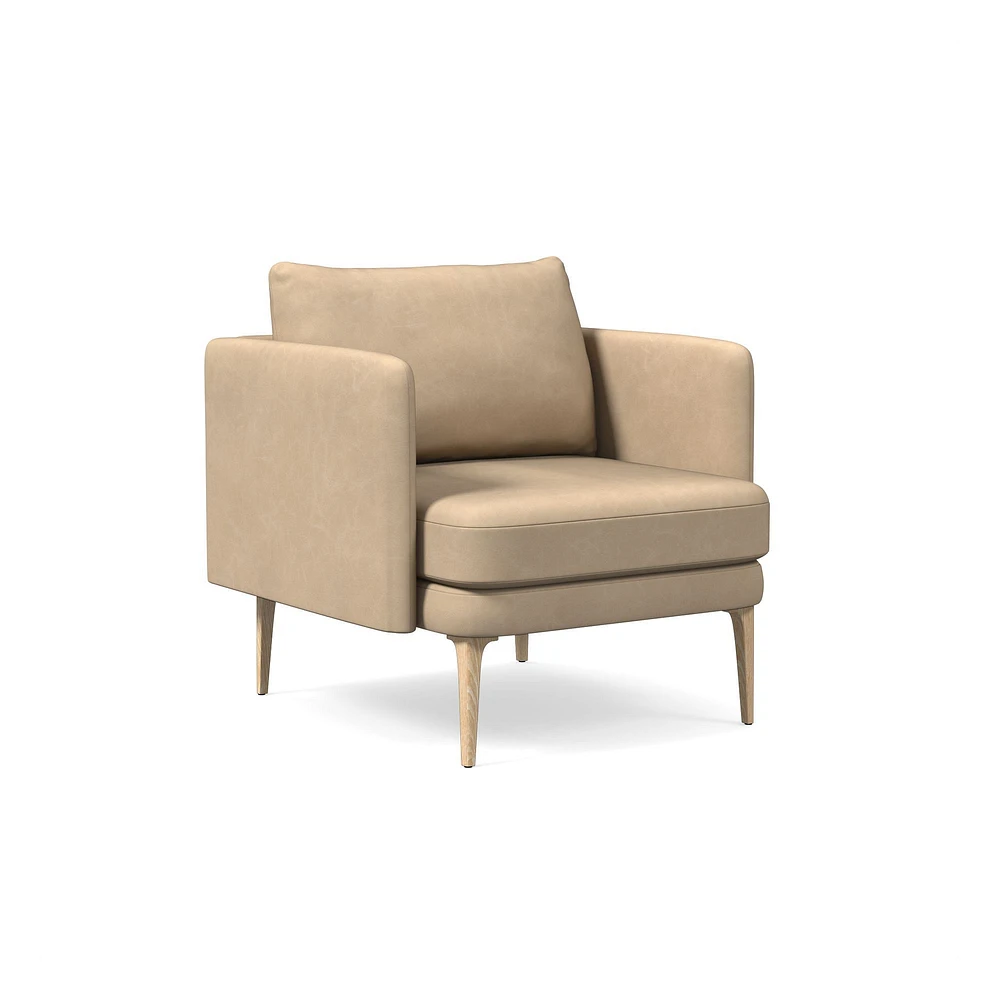 Auburn Leather Chair Poly Saddle Nut Blonde
