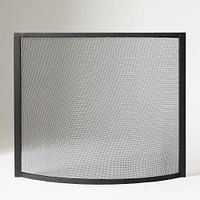Industrial Fireplace Screen, Black, 38x25