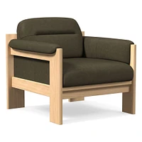 Gunnison Lounge Chair, Saddle Leather Nut, Blonde