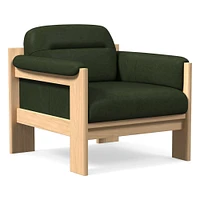 Gunnison Lounge Chair, Saddle Leather Nut, Blonde