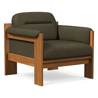 Gunnison Lounge Chair, Saddle Leather Nut, Blonde